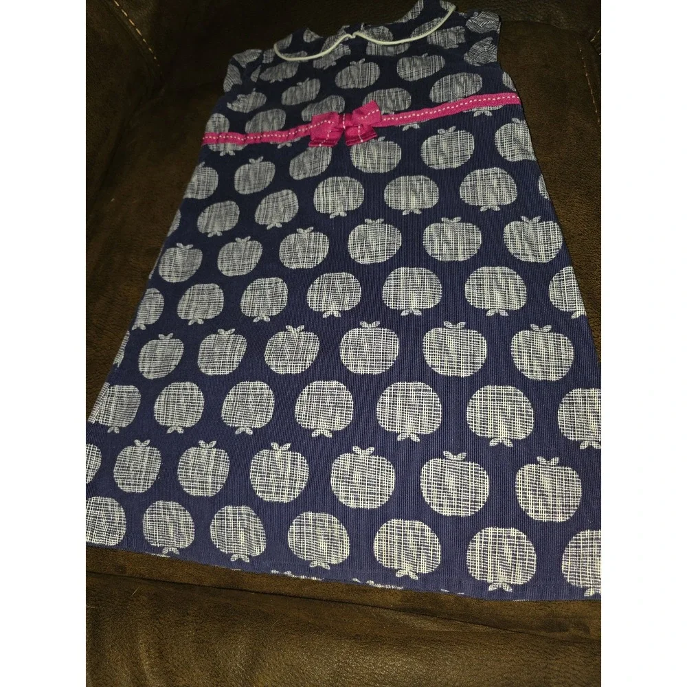 Gymboree charm class apple dress navy size 3t‎